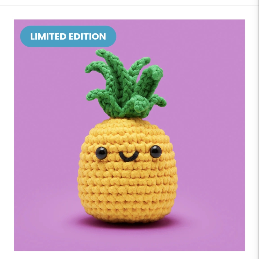 The Woobles, PINYA The Pineapple Crochet Kit for Beginners, NIB - Picture 3 of 11